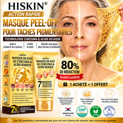 𝑶𝒇𝒇𝒊𝒛𝒊𝒆𝒍𝒍𝒆𝒓 𝑺𝒉𝒐𝒑 | ✨ 𝐇𝐢𝐬𝐤𝐢𝐧® Kurkuma × Kojisäure Overnight Peel-Off-Maske — Gegen Pigmentflecken & sichtbare Falten 🌙✨